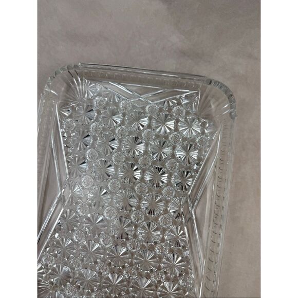 EAPG Antique Richards Hartley Daisy Button Crossbars Serving Tray1890s Mn Glow - Picture 6 of 10